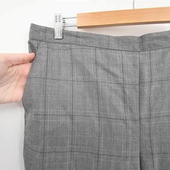 Alfred Dunner Pants Gray Plaid Check Trousers Comfort Waist Classic Fit 14 NWT - Picture 5 of 14